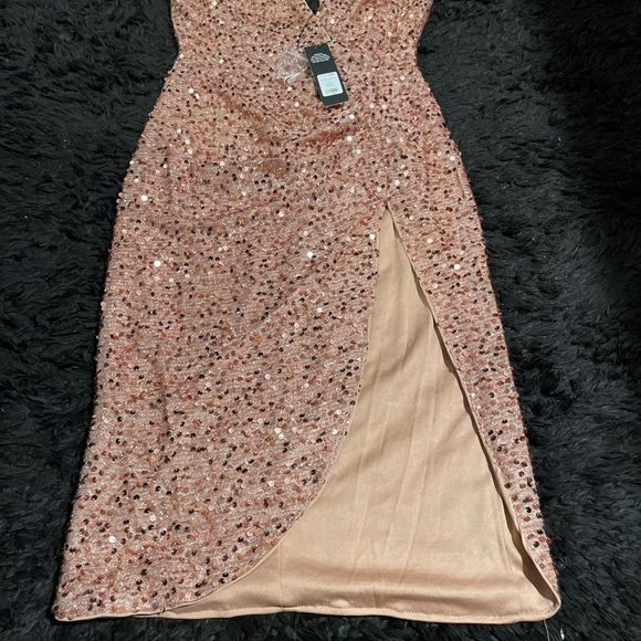 Fashion Nova Sparkling Backless Dress in Pink - Picture 3 of 5